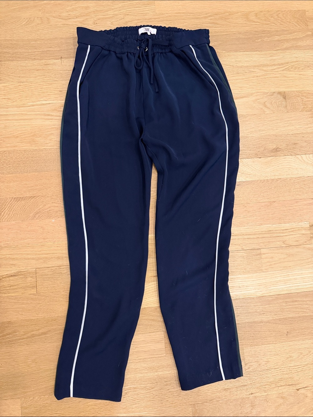 Girls' Navy Track Stripe Jogger Pants